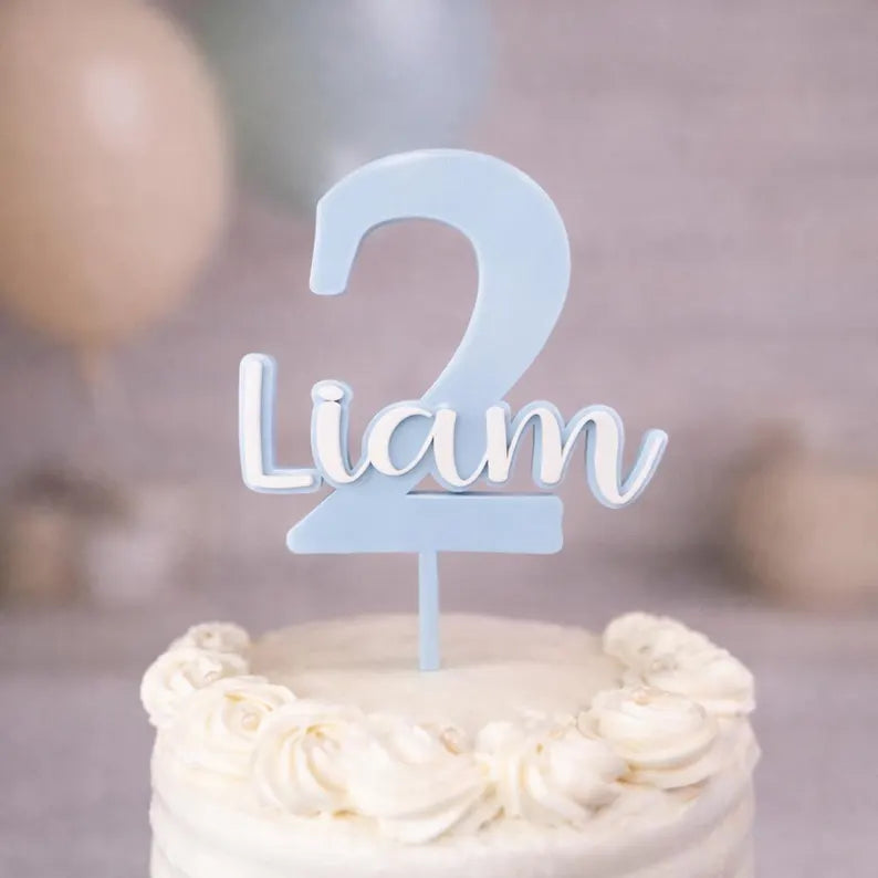 Custom Acrylic Name & Age Caketopper
